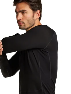 Icebreaker M Mer 200 Zoneknit Ls Crewe Black