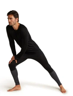 Icebreaker M Mer 200 Zoneknit Ls Crewe Black