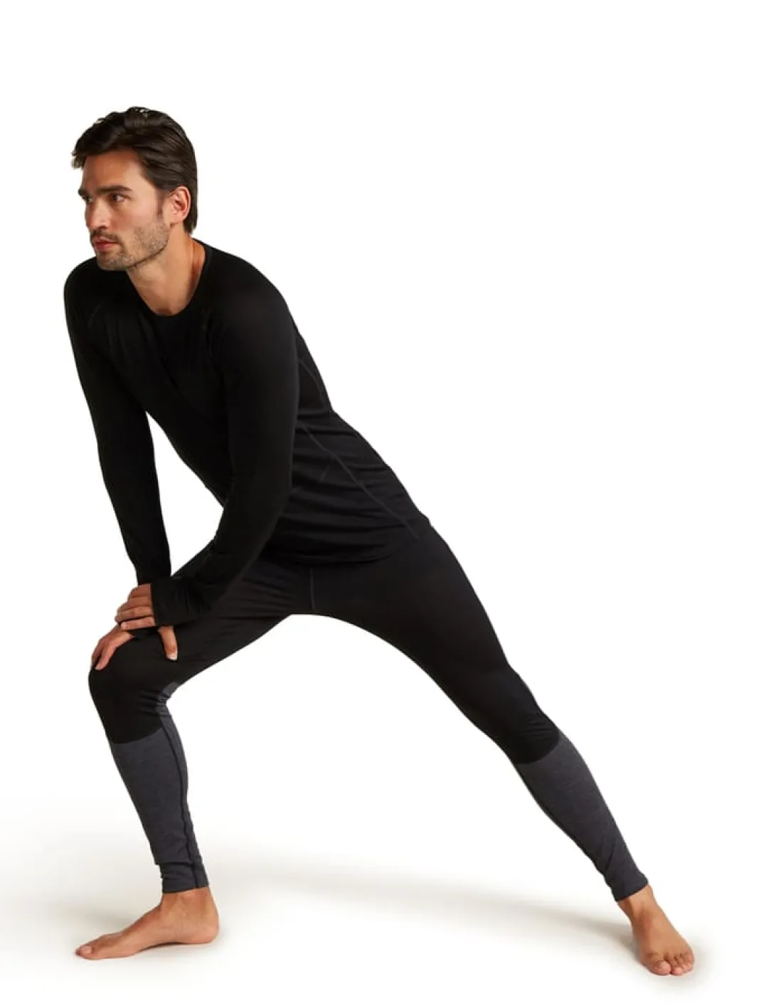 Icebreaker M Mer 200 Zoneknit Ls Crewe Black