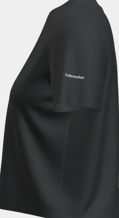 Icebreaker W Mer 150 Tech Lite Iii Ss Crop Tee Black