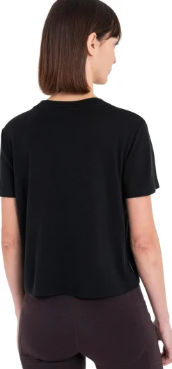 Icebreaker W Mer 150 Tech Lite Iii Ss Crop Tee Black