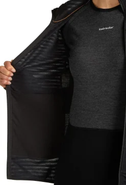 Icebreaker Women Merino Blend 300 Realfleece™ Descender Ls Zip Hoodie Black