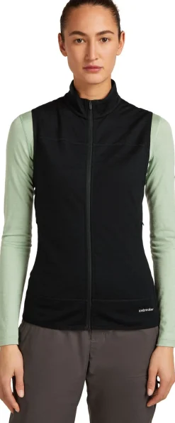 Icebreaker Women Merino Blend 300 Realfleece™ Descender Vest Black