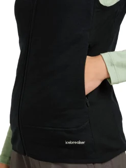 Icebreaker Women Merino Blend 300 Realfleece™ Descender Vest Black