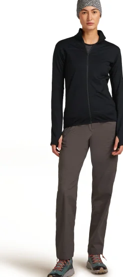 Icebreaker Women Merino Blend 300 Realfleece™ Descender Ls Zip Black