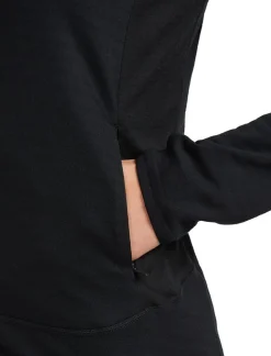 Icebreaker Women Merino Blend 300 Realfleece™ Descender Ls Zip Black
