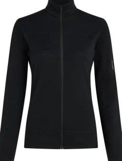 Icebreaker Women Merino Blend 300 Realfleece™ Descender Ls Zip Black