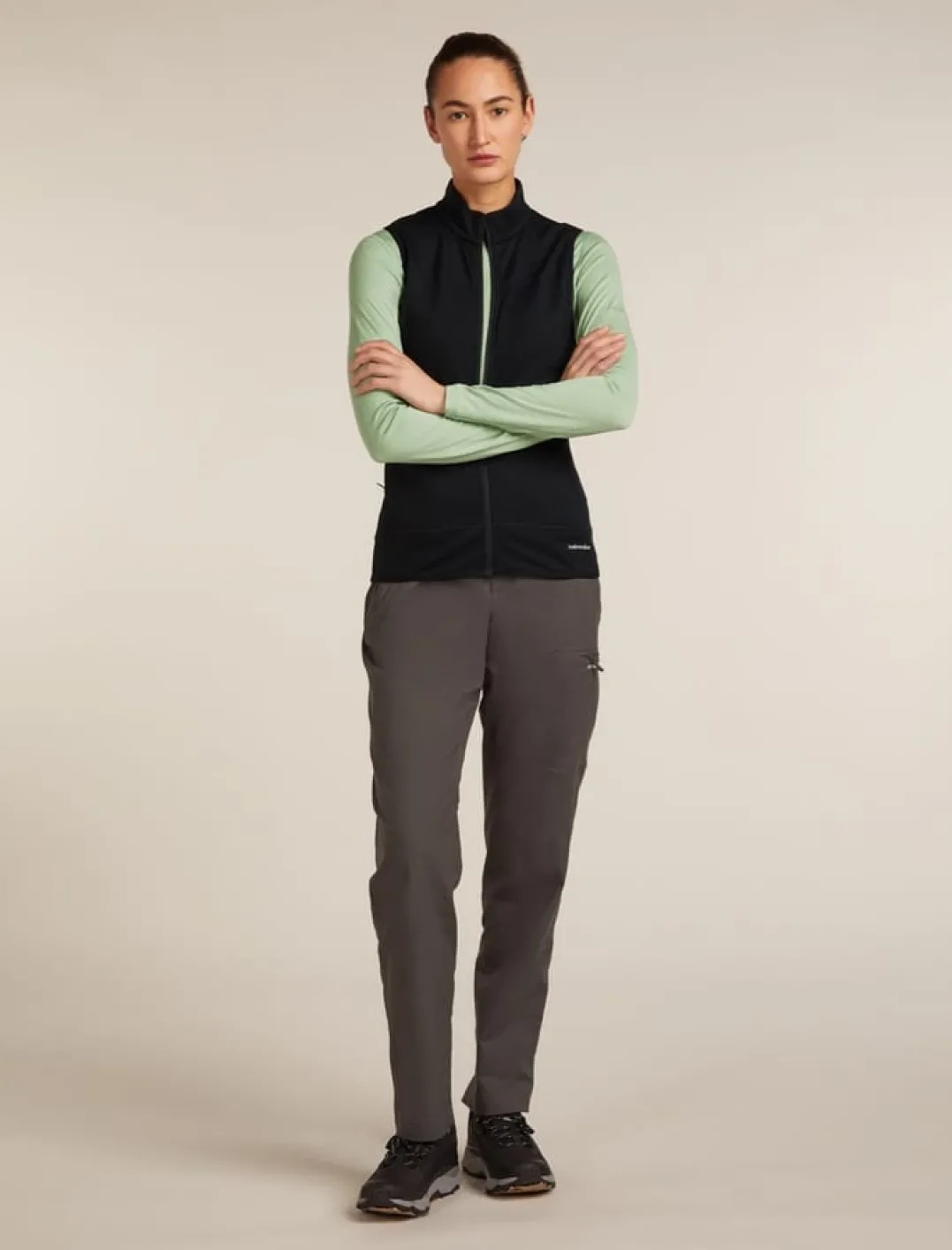 Icebreaker Women Merino Blend 300 Realfleece™ Descender Vest Black