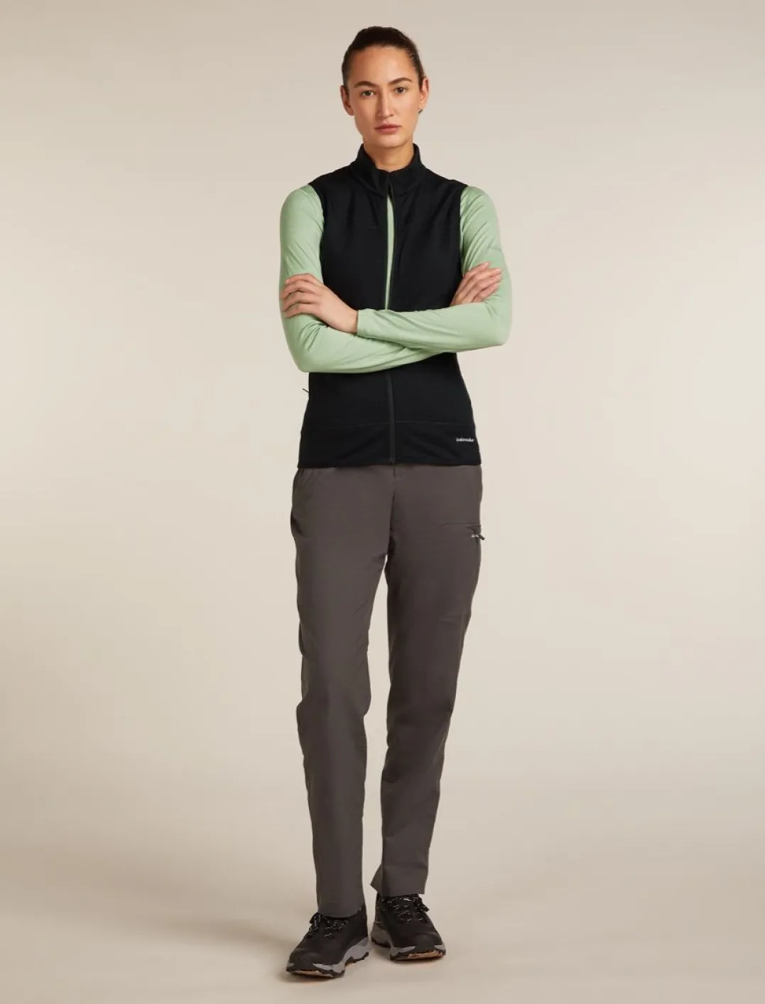 Icebreaker Women Merino Blend 300 Realfleece™ Descender Vest Black