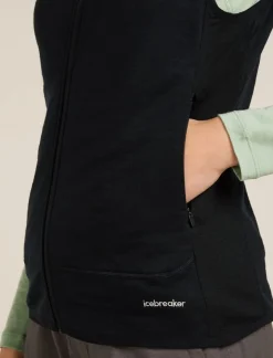 Icebreaker Women Merino Blend 300 Realfleece™ Descender Vest Black