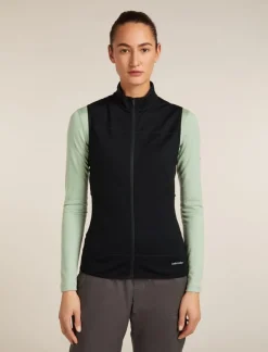 Icebreaker Women Merino Blend 300 Realfleece™ Descender Vest Black