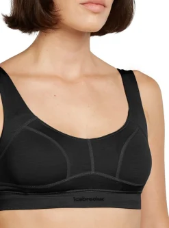 Icebreaker Women Merino Queens Clasp Bra Black
