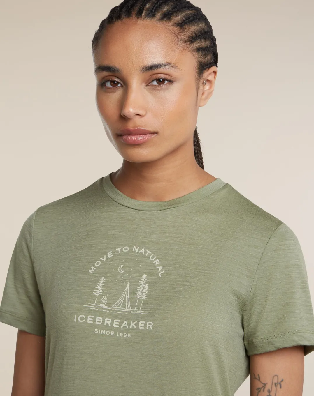 Icebreaker Women Merino 150 Tech Lite S/S Tee Peaceful Pass Lichen