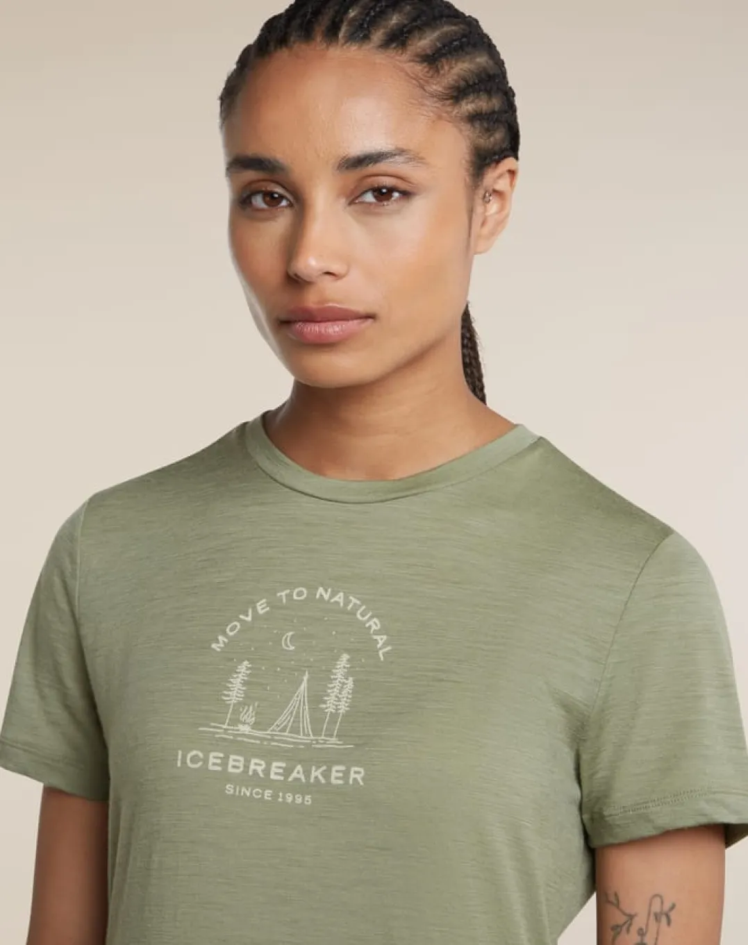 Icebreaker Women Merino 150 Tech Lite S/S Tee Peaceful Pass Lichen