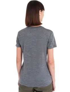 Icebreaker Women Merino 150 Tech Lite III SS Tee Gritstone Heather