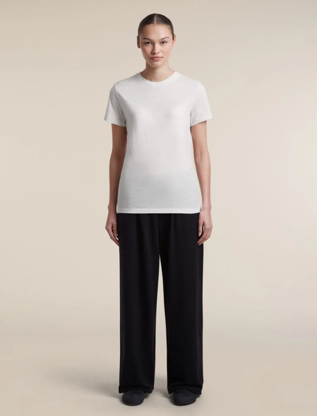 Icebreaker Women Merino 150 Tech Lite III SS Tee Ecru Hthr