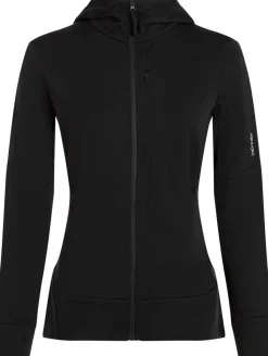Icebreaker Women's Merino 260 Quantum Iv Longsleeve Zip Hoodie Black