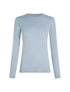 Icebreaker Women's 200 Oasis Long Sleeve Crewe Zinc Blue