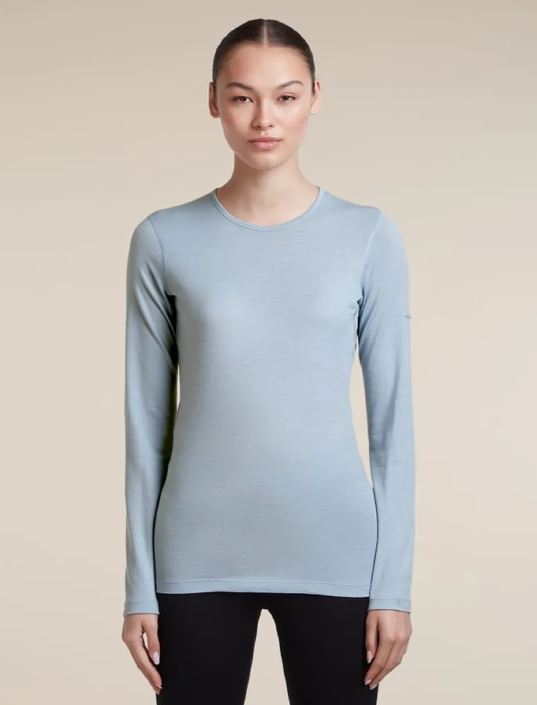 Icebreaker Women's 200 Oasis Long Sleeve Crewe Zinc Blue