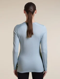 Icebreaker Women's 200 Oasis Long Sleeve Crewe Zinc Blue