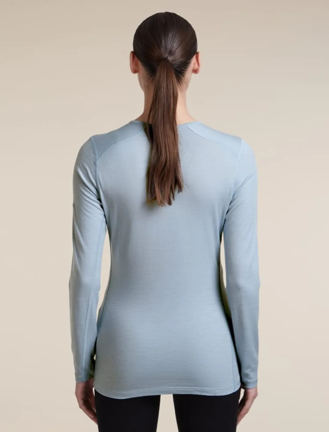 Icebreaker Women's 200 Oasis Long Sleeve Crewe Zinc Blue
