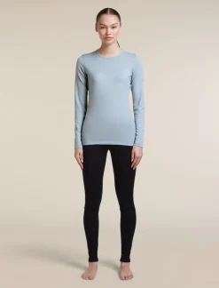 Icebreaker Women's 200 Oasis Long Sleeve Crewe Zinc Blue