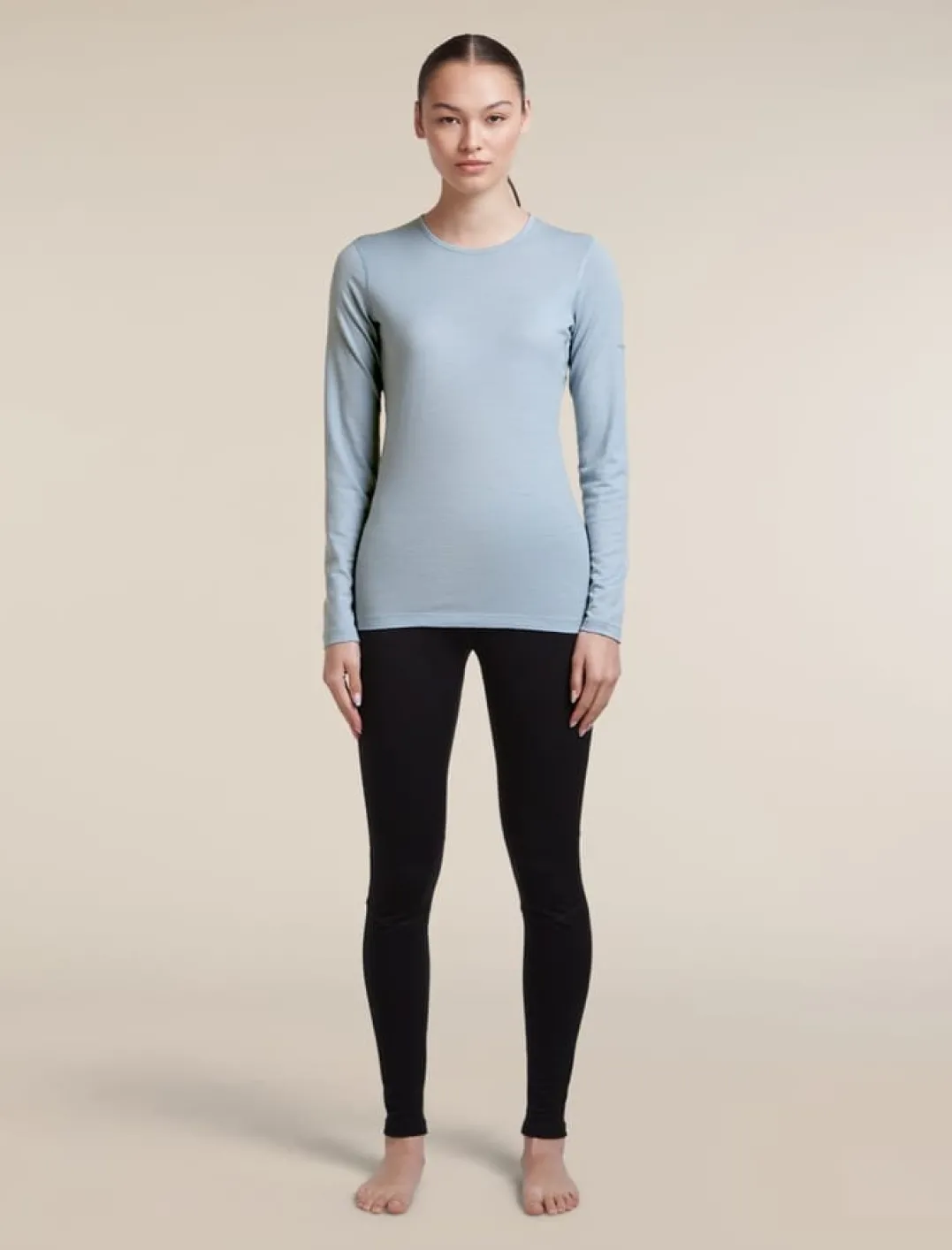 Icebreaker Women's 200 Oasis Long Sleeve Crewe Zinc Blue