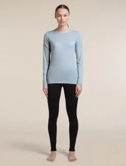 Icebreaker Women's 200 Oasis Long Sleeve Crewe Zinc Blue