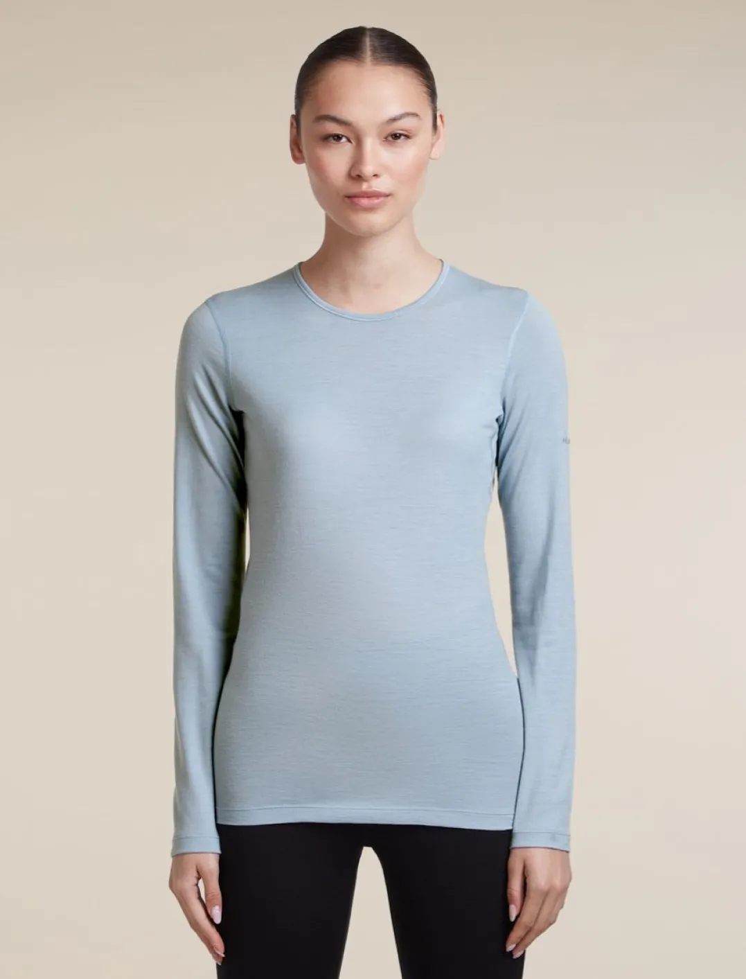 Icebreaker Women's 200 Oasis Long Sleeve Crewe Zinc Blue
