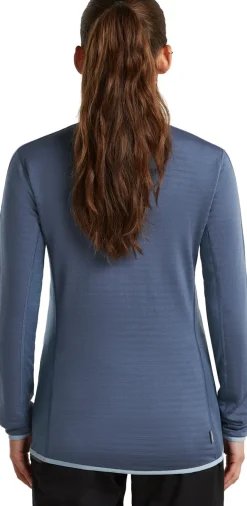 Icebreaker Wom Mer300 Realfleece Desc Ls Zip Dawn/zincblue/cb
