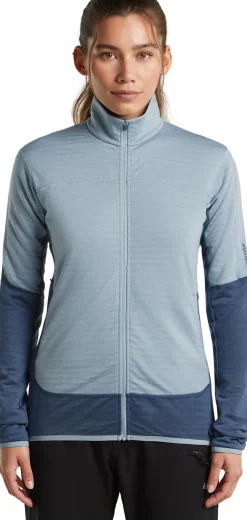 Icebreaker Wom Mer300 Realfleece Desc Ls Zip Dawn/zincblue/cb