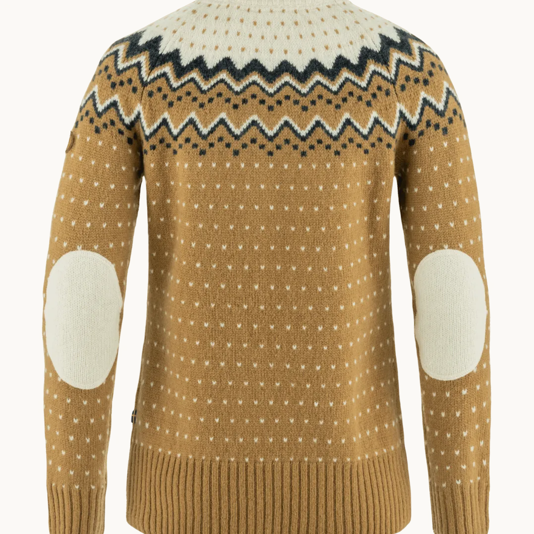 .i6{margin-bottom:16px}Fjällräven Women's Övik Knit Sweater Buckwheat Brown-Chalk White