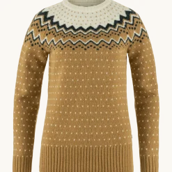 .i6{margin-bottom:16px}Fjällräven Women's Övik Knit Sweater Buckwheat Brown-Chalk White