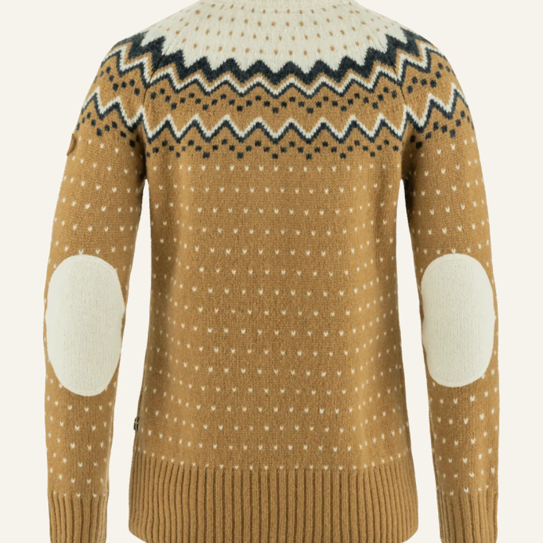 .i6{margin-bottom:16px}Fjällräven Women's Övik Knit Sweater Buckwheat Brown-Chalk White