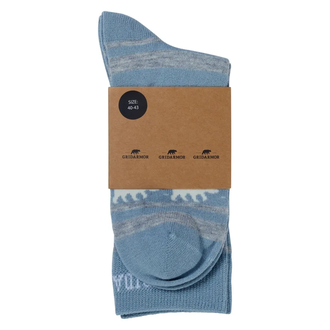 .i8{margin-bottom:16px}Gridarmor Striped Bear Merino Socks Blue Shadow