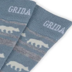 .i8{margin-bottom:16px}Gridarmor Striped Bear Merino Socks Blue Shadow