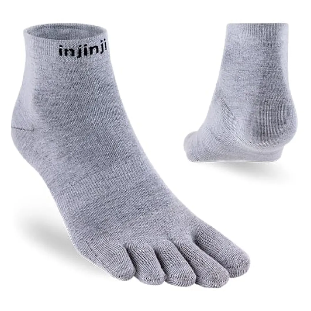 Injinji Men's Liner Mini-Crew Heather Gray