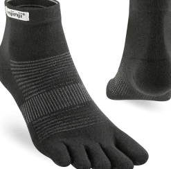 Injinji Men's Run Lightweight Mini-Crew Black
