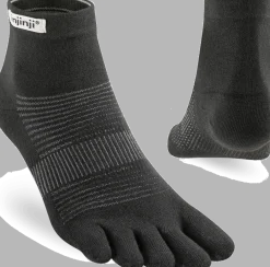 Injinji Men's Run Lightweight Mini-Crew Black