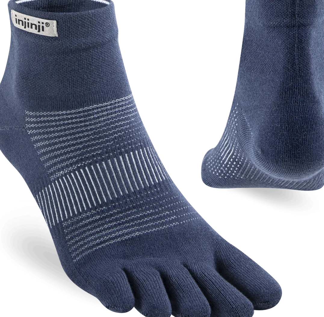 Injinji Men's Run Lightweight Mini-Crew Navy