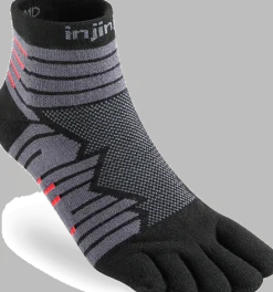 Injinji Men's Ultra Run Mini-Crew Onyx