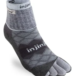Injinji Women's Liner + Runner Mini-Crew Gray