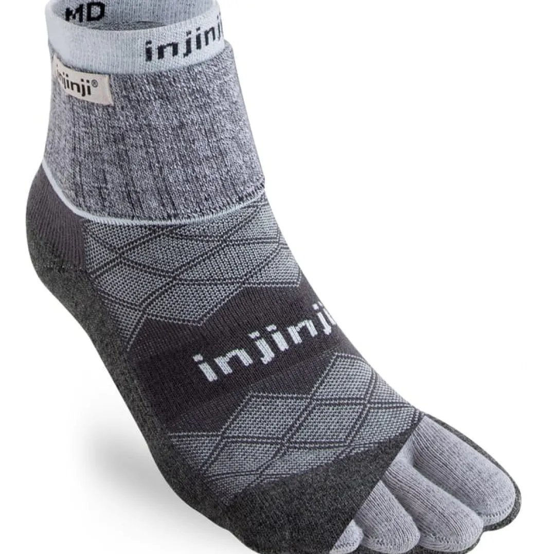 Injinji Women's Liner + Runner Mini-Crew Gray