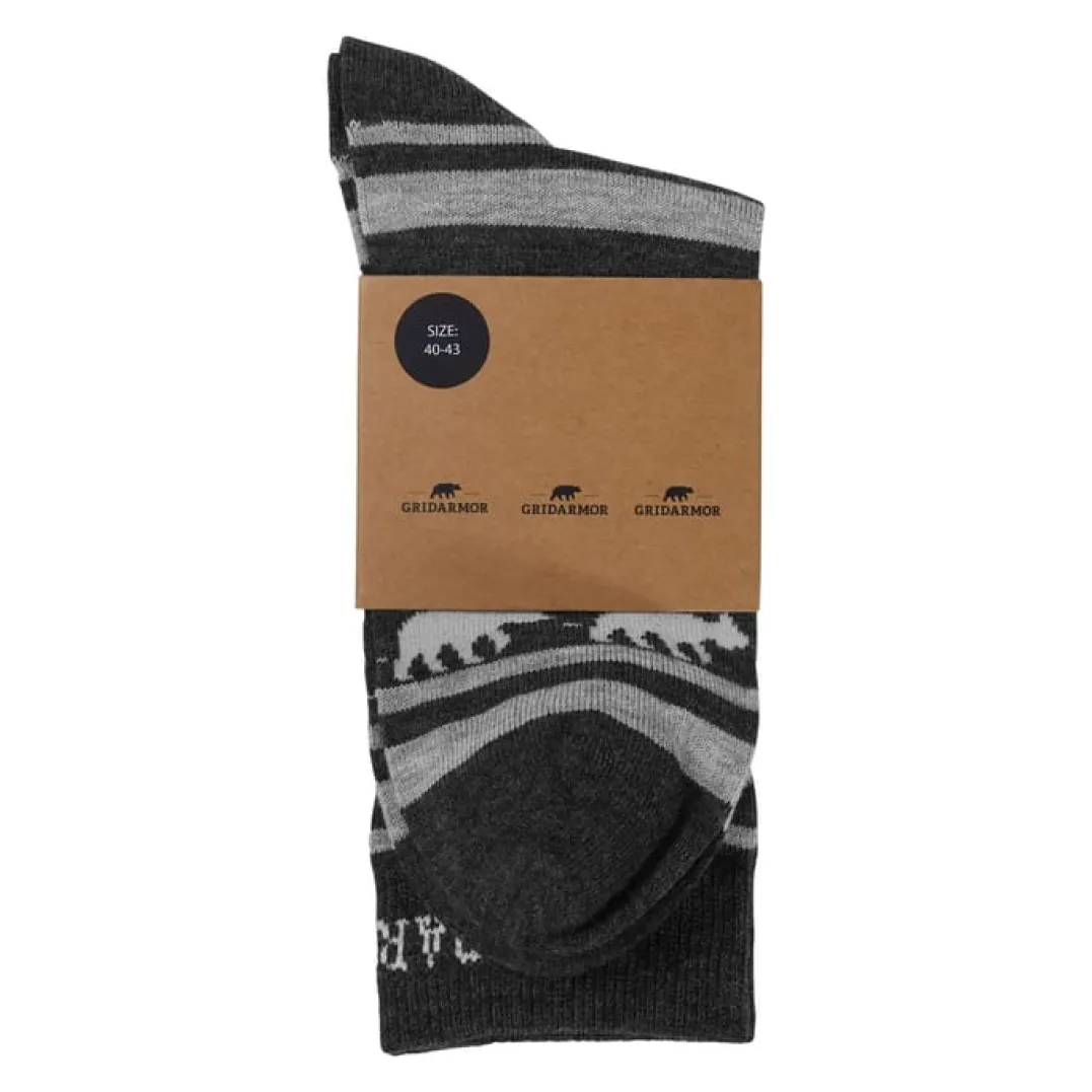 .in{margin-bottom:16px}Gridarmor Striped Bear Merino Socks Dark Grey Melange