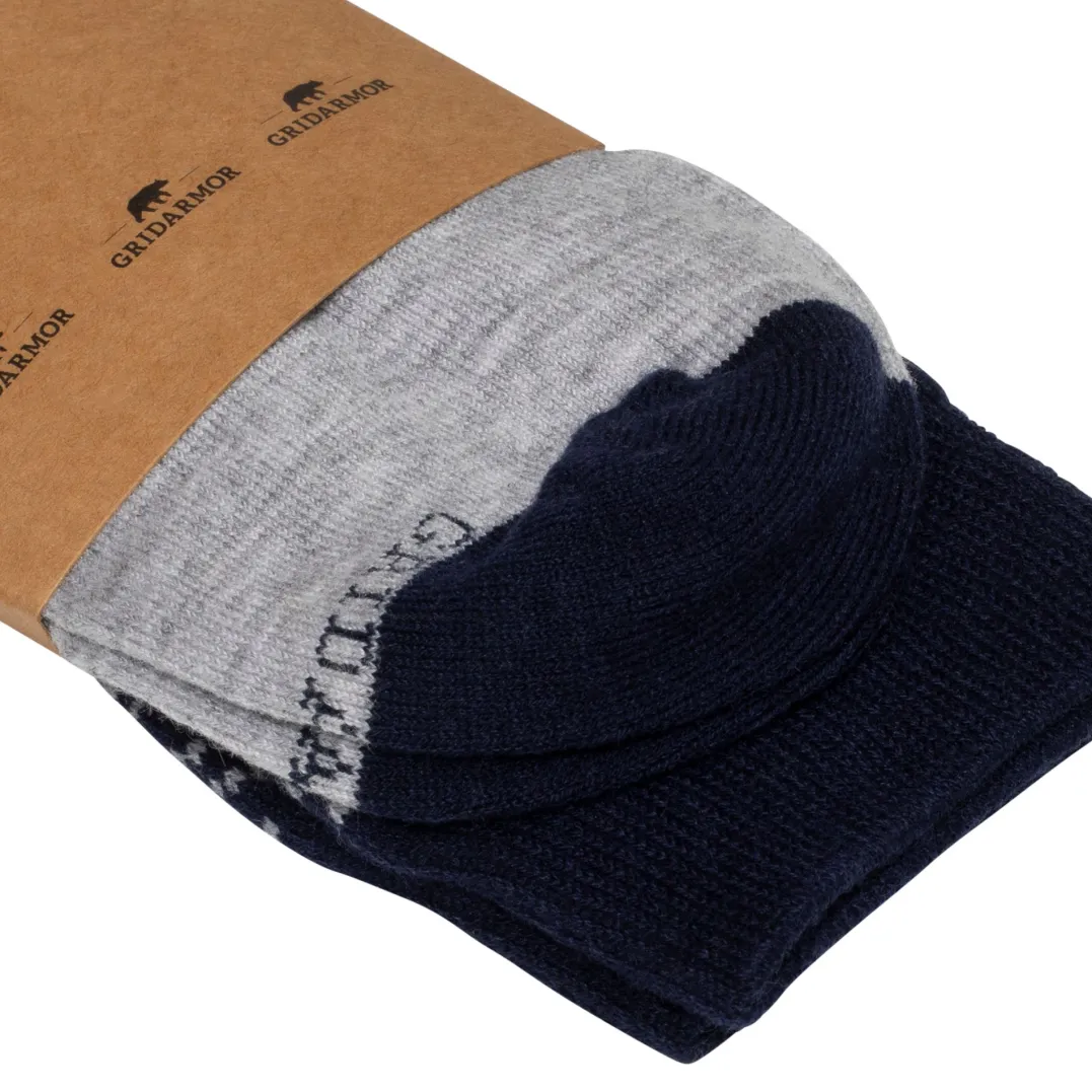 .in{margin-bottom:16px}Gridarmor Heritage Merino Socks Lt. Grey/Dk Navy/White
