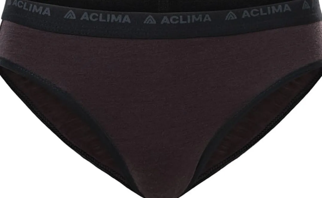 .iz{margin-bottom:16px}Aclima Women's LightWool Briefs Chocolate Plum