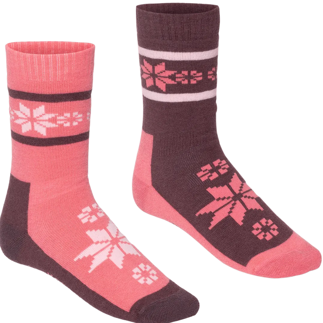 Kari Traa Women's Rusa Wool Sock 2-pack Cocoa Powder