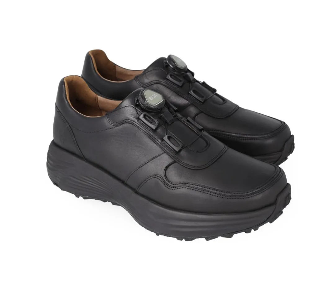 Klaveness Perfect Stride Boa Leather Sneaker Sort