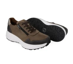Klaveness Perfect Stride Lace_Zipper Leather Sneaker Brun