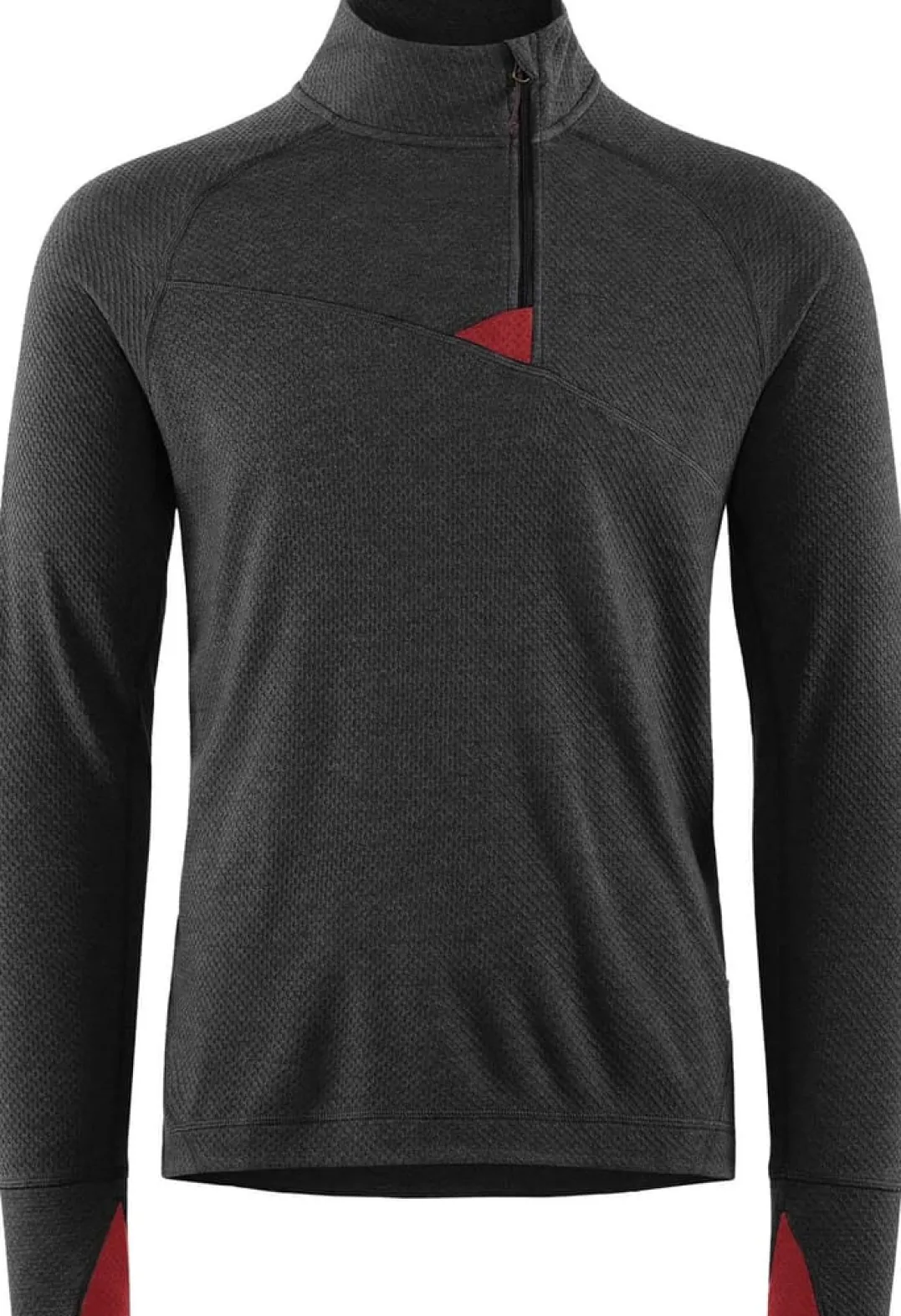 Klättermusen Men's Huge Half Zip Sweater Raven-Burnt Russet